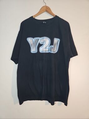 Vintage 1999 Chris Jericho Y2J WWF Black T-Shirt Mens XXL WWE AEW Rare